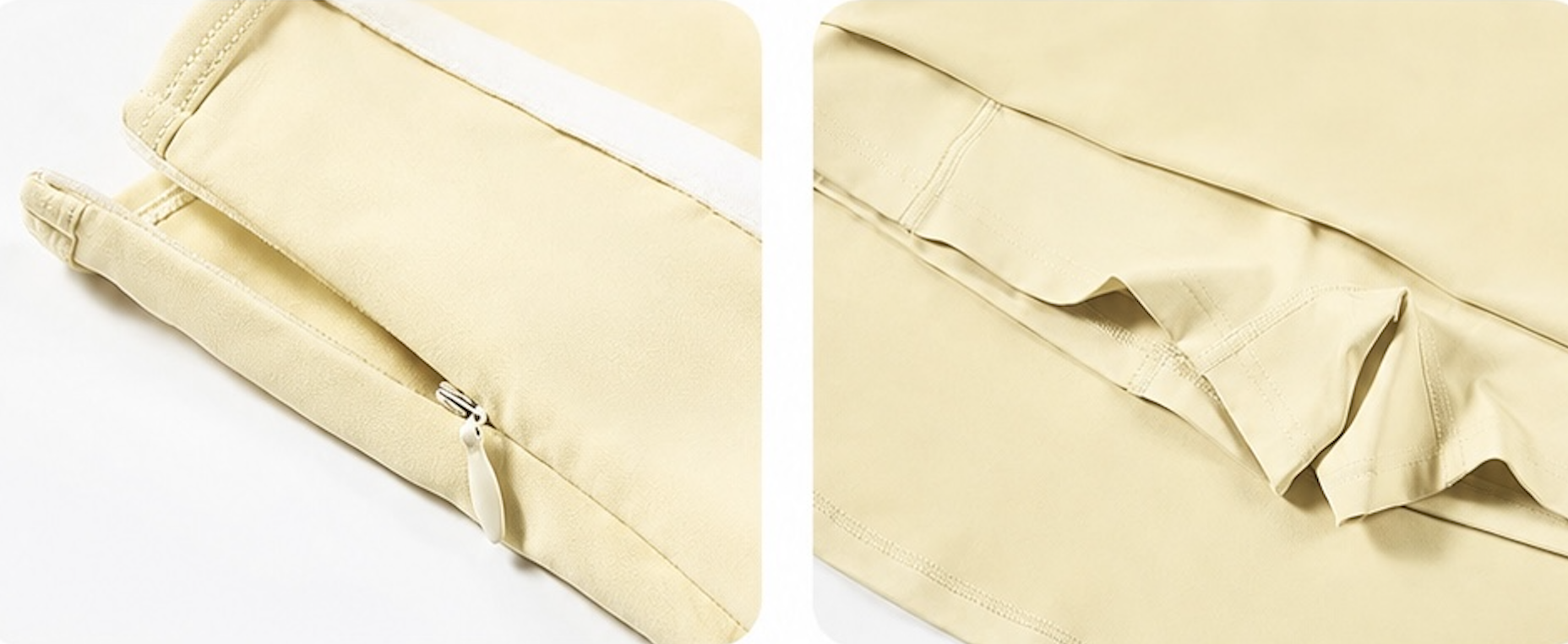 SilqSports Zipper and Hem Detail